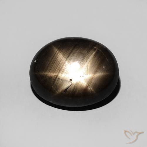 3.76ct طبيعي أسود نجمة الياقوت, بيضوي, غير شفاف