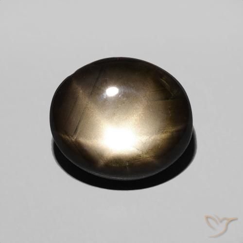 3.55ct طبيعي أسود نجمة الياقوت, بيضوي, غير شفاف