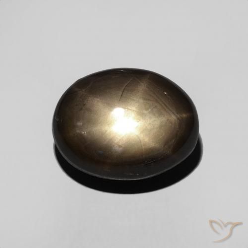 3.95ct طبيعي أسود نجمة الياقوت, بيضوي, غير شفاف