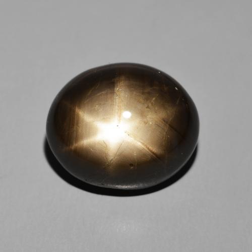 17.54ct طبيعي أسود نجمة الياقوت, بيضوي, غير شفاف