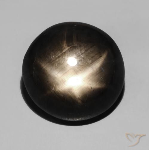 15.48ct طبيعي أسود نجمة الياقوت, بيضوي, غير شفاف