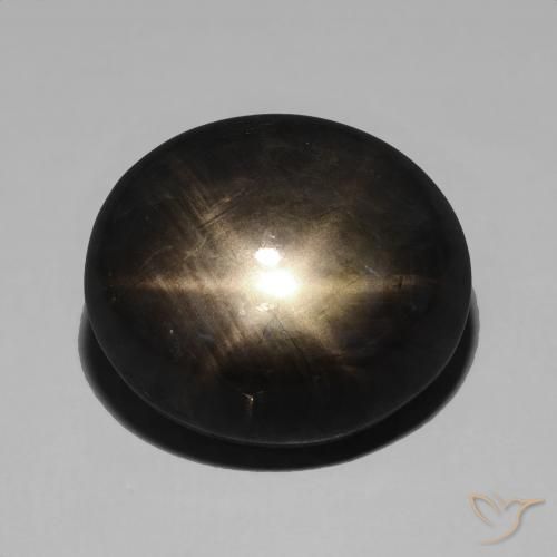 19.98ct طبيعي أسود نجمة الياقوت, بيضوي, غير شفاف