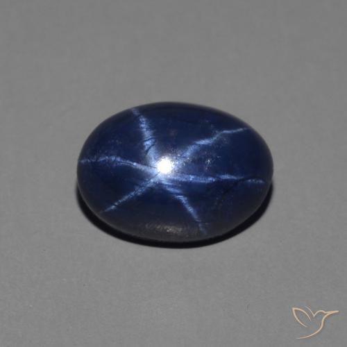 1.56ct طبيعي الأزرق الملكي نجمة الياقوت, بيضوي, غير شفاف