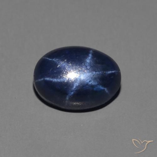 1.46ct طبيعي ازرق غامق نجمة الياقوت, بيضوي, غير شفاف