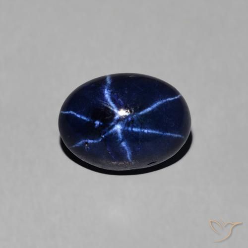 1.36ct طبيعي أزرق بحرى نجمة الياقوت, بيضوي, غير شفاف