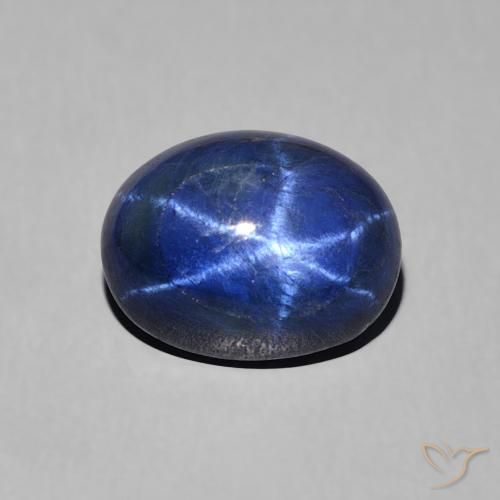 2.76ct طبيعي أزرق بحرى نجمة الياقوت, بيضوي, غير شفاف