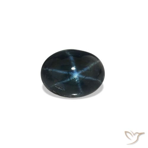 0.47ct ازرق غامق نجمة الياقوت, بيضوي, غير شفاف