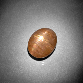 نجمة صن ستون بني ذهبي طبيعي، قصة بيضاوى، 5.57 قيراط، غير شفاف