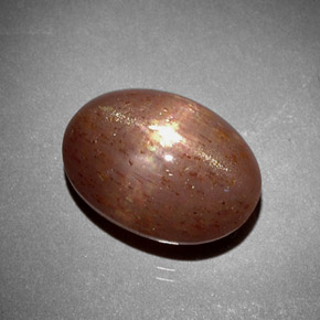 نجمة صن ستون بني ذهبي طبيعي، قصة بيضاوى، 6.85 قيراط، غير شفاف