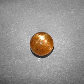 نجمة صن ستون بني ذهبي طبيعي، قصة بيضاوى، 1.30 قيراط، غير شفاف