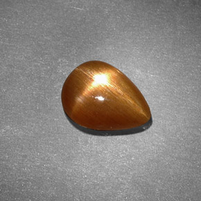 نجمة صن ستون بني ذهبي طبيعي، شكل الكمثرى، 1.25 قيراط، غير شفاف