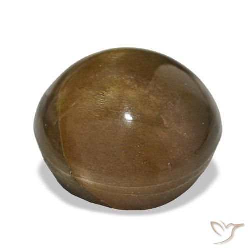 نجمة صن ستون بني ذهبي طبيعي، قصة بيضاوى، 11.00 قيراط، غير شفاف