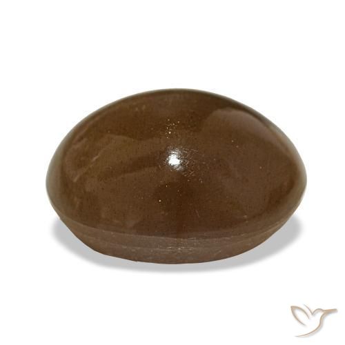 نجمة صن ستون بنى دافئ طبيعي، قصة بيضاوى، 15.77 قيراط، غير شفاف