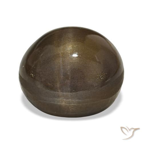 نجمة صن ستون بنى متوسط طبيعي، قصة بيضاوى، 21.88 قيراط، غير شفاف