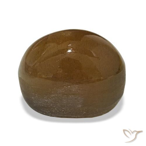 حجر الشمس نجمي طبيعي بلون Medium Light-Brown، وزن ‎13.45‎ قيراط، شكل بيضاوى، مقاس ‎14.9x10.4‎ مم