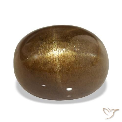 نجمة صن ستون بنى متوسط طبيعي، قصة بيضاوى، 13.45 قيراط، غير شفاف