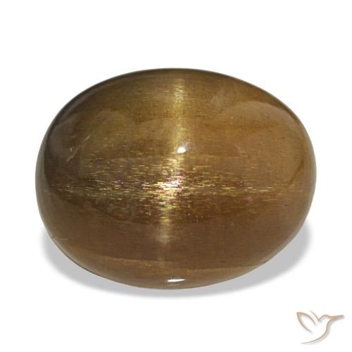 نجمة صن ستون البني الفاتح طبيعي، قصة بيضاوى، 20.70 قيراط، غير شفاف