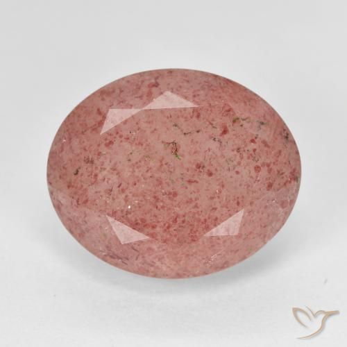 11.60ct طبيعي أحمر متوسط كوارتز الفراولة, بيضوي, نصف شفاف