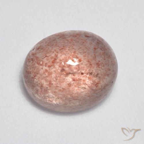 4.29ct طبيعي وردى ترابى كوارتز الفراولة, بيضوي, نصف شفاف