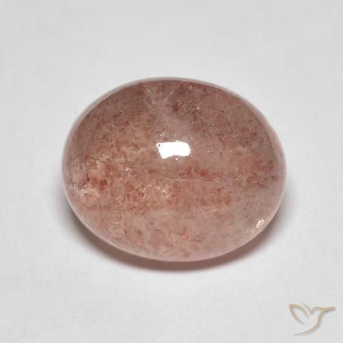 4.84ct طبيعي وردى الجريب فروت كوارتز الفراولة, بيضوي, نصف شفاف
