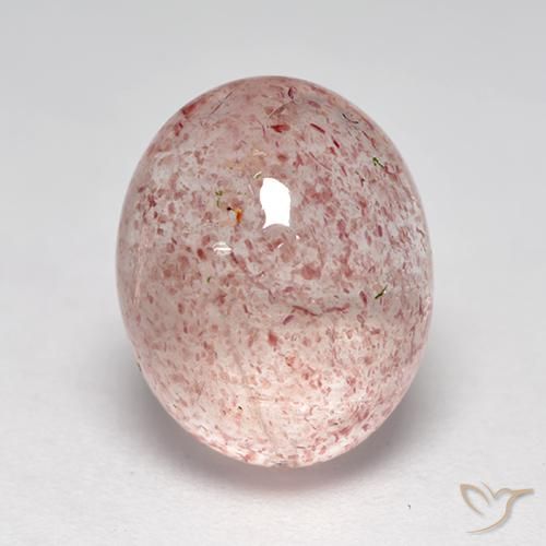 4.81ct طبيعي وردى فلامنجو كوارتز الفراولة, بيضوي, شفاف