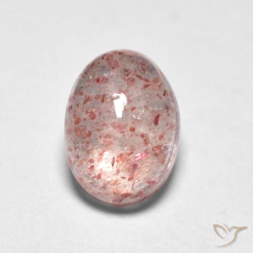 1.07ct طبيعي وردي فاتح كوارتز الفراولة, بيضوي, شفاف