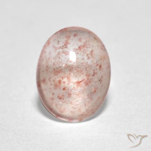 0.92ct طبيعي وردي فاتح كوارتز الفراولة, بيضوي, شفاف