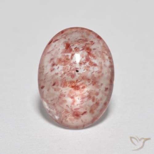 0.96ct طبيعي أحمر الدعسوقة كوارتز الفراولة, بيضوي, شفاف