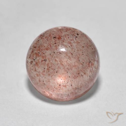 2.61ct طبيعي وردي فاتح كوارتز الفراولة, دائري, نصف شفاف