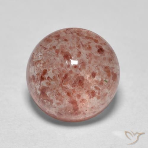 1.80ct طبيعي وردى فاتح-متوسط كوارتز الفراولة, دائري, نصف شفاف