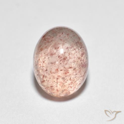 2.66ct طبيعي وردي فاتح كوارتز الفراولة, بيضوي, شفاف