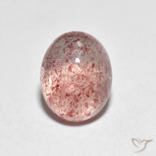 2.38ct طبيعي وردي فاتح كوارتز الفراولة, بيضوي, شفاف