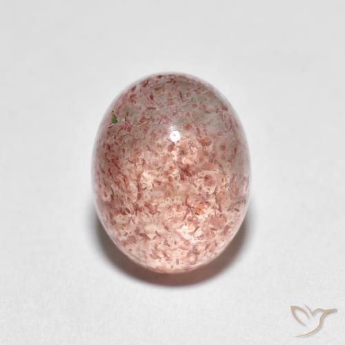 2.73ct طبيعي وردي فاتح كوارتز الفراولة, بيضوي, شفاف