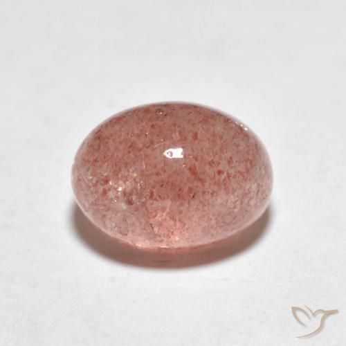 2.51ct طبيعي أحمر الدعسوقة كوارتز الفراولة, بيضوي, نصف شفاف