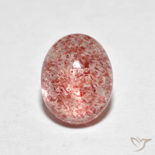 2.39ct طبيعي وردى توت العليق كوارتز الفراولة, بيضوي, شفاف