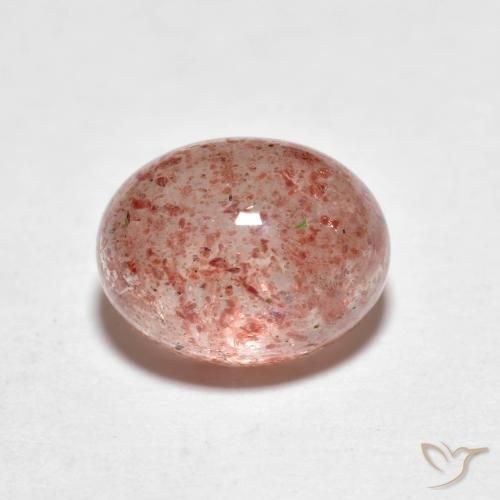 2.70ct طبيعي وردى برتقالى كوارتز الفراولة, بيضوي, شفاف