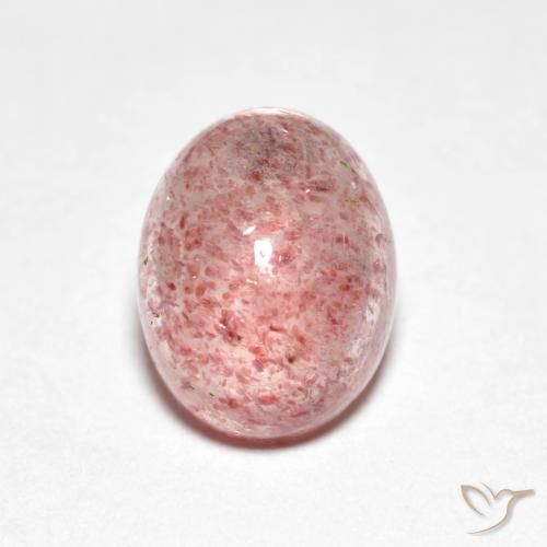 2.35ct طبيعي وردى زهرى فاتح كوارتز الفراولة, بيضوي, شفاف