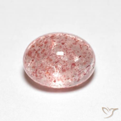 2.60ct طبيعي وردي فاتح كوارتز الفراولة, بيضوي, شفاف