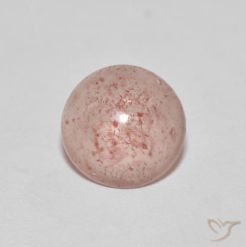 2.15ct طبيعي برتقالى محمر باهت كوارتز الفراولة, دائري, شفاف