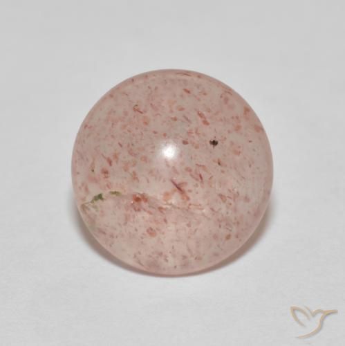 2.74ct طبيعي برتقالى محمر باهت كوارتز الفراولة, دائري, شفاف