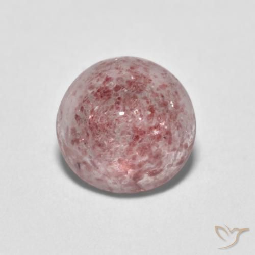 1.17ct طبيعي درجة اللون الوردى كوارتز الفراولة, دائري, شفاف