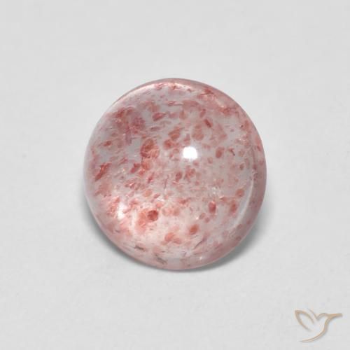 1.18ct طبيعي وردي فاتح كوارتز الفراولة, دائري, شفاف