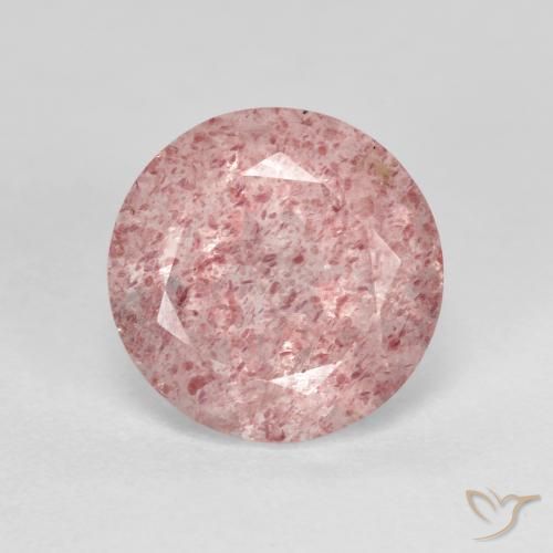 2.72ct طبيعي وردي فاتح كوارتز الفراولة, دائري, شفاف
