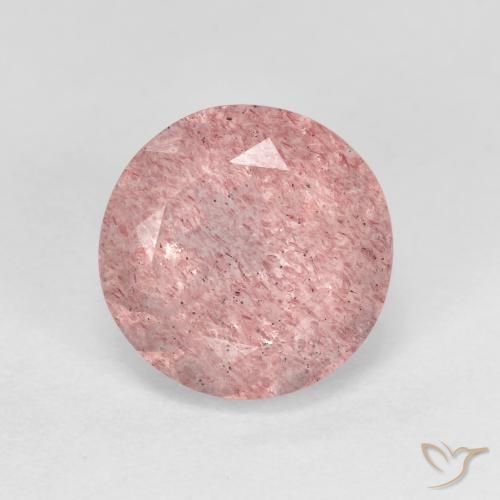 2.63ct طبيعي وردي فاتح كوارتز الفراولة, دائري, شفاف