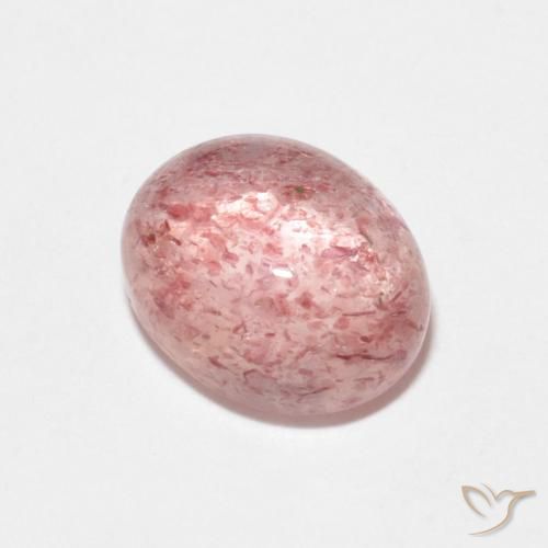 2.60ct طبيعي وردى ترابى كوارتز الفراولة, بيضوي, شفاف
