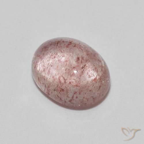 2.39ct طبيعي وردى زهرى كوارتز الفراولة, بيضوي, شفاف