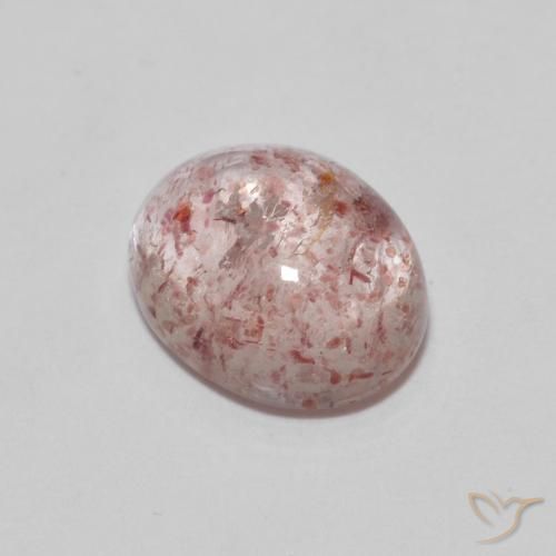 2.29ct طبيعي وردى زهرى كوارتز الفراولة, بيضوي, شفاف
