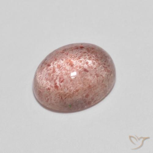 2.17ct طبيعي وردى متوسط كوارتز الفراولة, بيضوي, شفاف