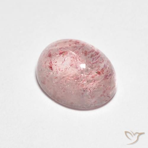 2.43ct طبيعي أحمر غامق كوارتز الفراولة, بيضوي, شفاف