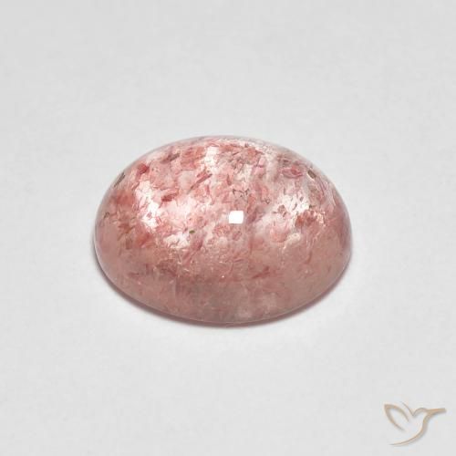 2.14ct طبيعي أحمر متوسط كوارتز الفراولة, بيضوي, شفاف